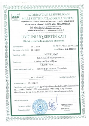 Uyğunluq sertifikatı